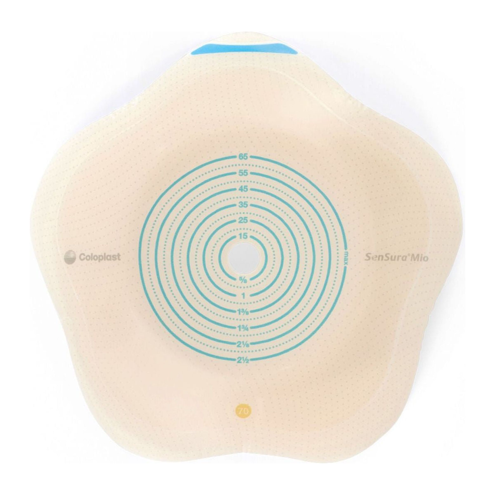 Coloplast SenSura Mio Click Convex Flip extended-wear ostomy barrier; exact 18530 view. Coupling color and opening size vary by selection.