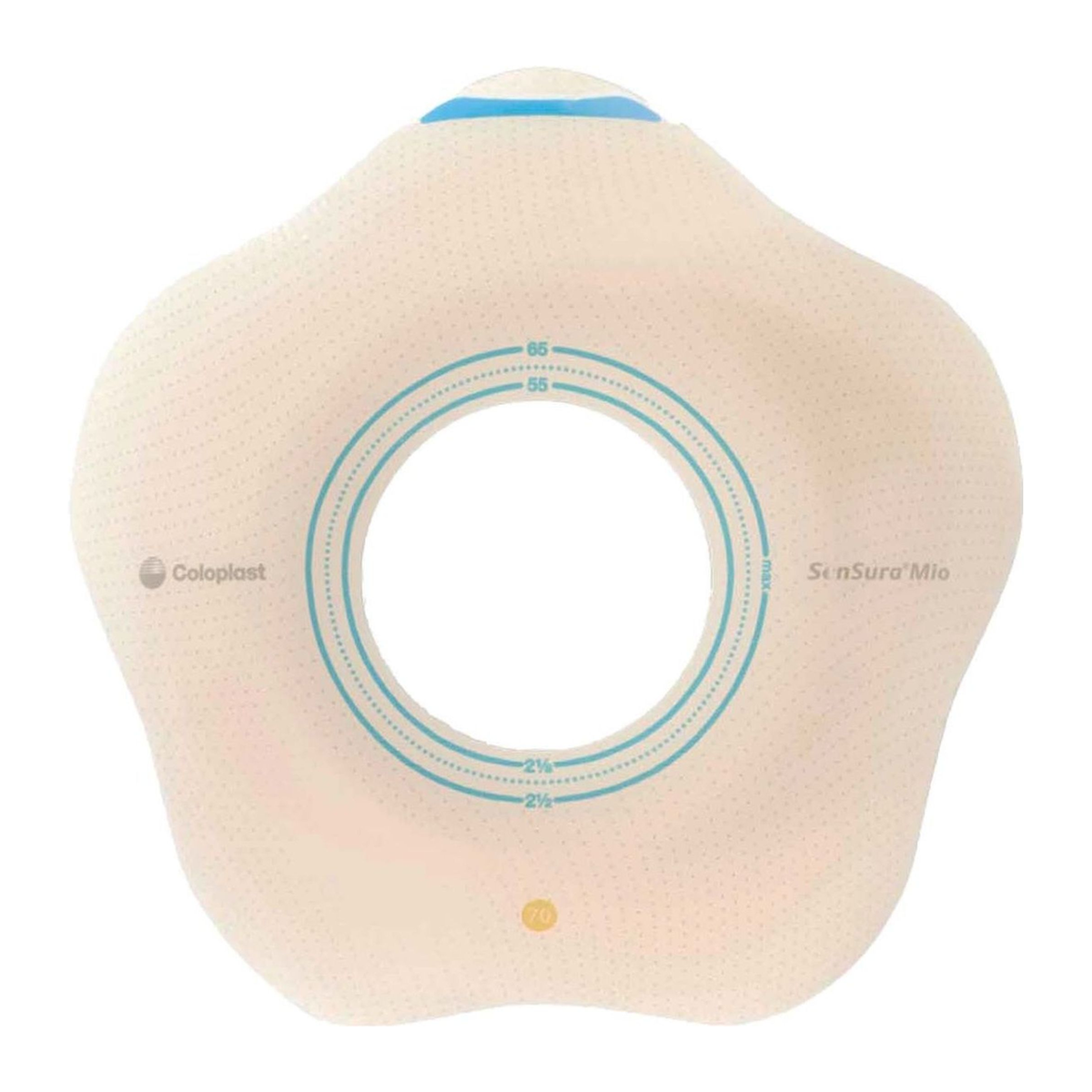 Coloplast SenSura Mio Click Convex Flip extended-wear ostomy barrier; exact 18531 view. Coupling color and opening size vary by selection.