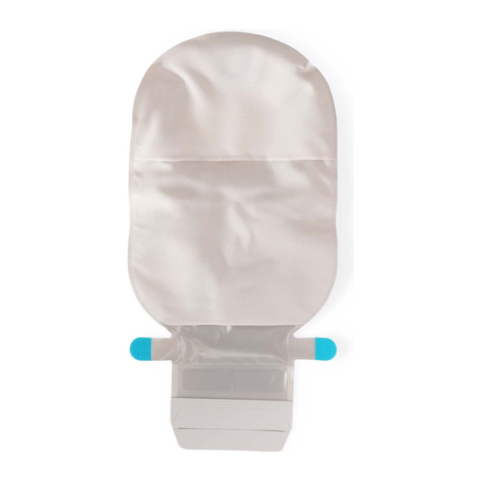 Coloplast SenSura Mio Convex Flip one-piece MAXI drainable pouch, opaque with inspection window and full-circle filter; exact small-family representative view. Opening size varies by selection.