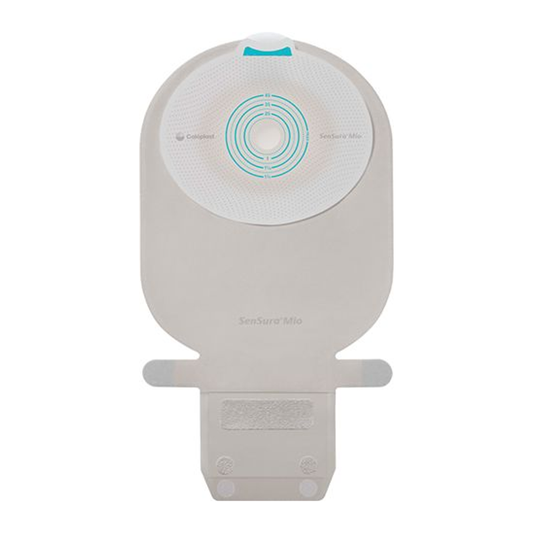 Coloplast SenSura Mio Convex Soft one-piece drainable pouch, red-code CST10562A five-count configuration.