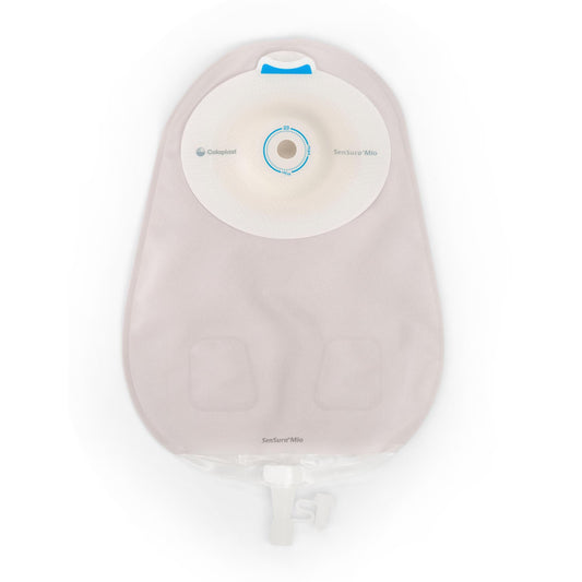 Coloplast SenSura Mio Extended Wear One-Piece Urostomy Pouch – Convex Deep, Maxi Opaque. Exact CST16855 product image; selected opening varies by size.
