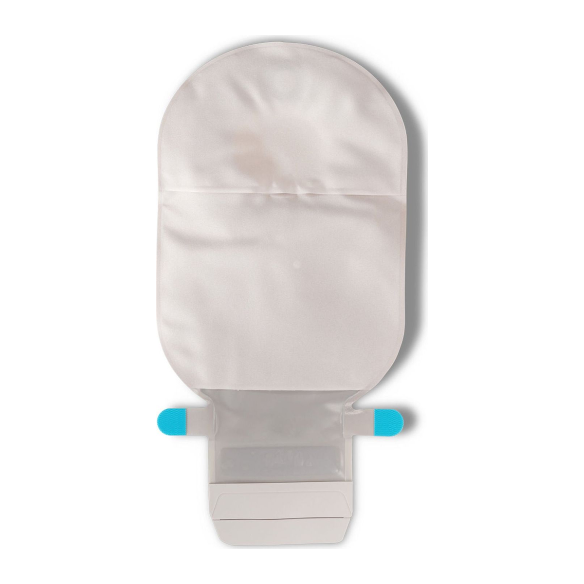 Coloplast SenSura Mio deep-convex MAXI drainable ostomy pouch 16755, exact opaque-gray filtered front view on white