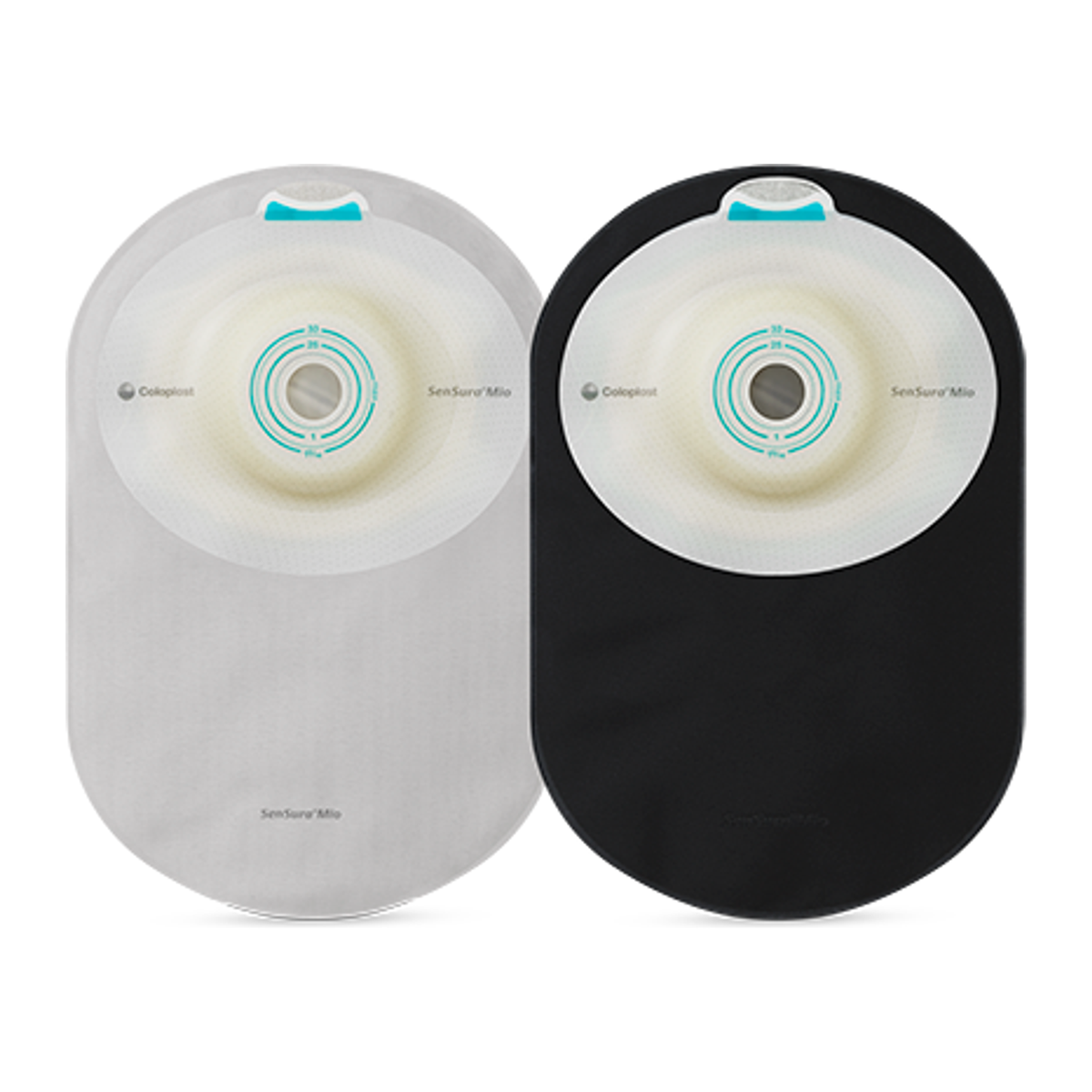 Coloplast SenSura Mio Deep Convex one-piece closed pouches, official product-line representative; pouch size, color, inspection window, and opening vary by selected SKU