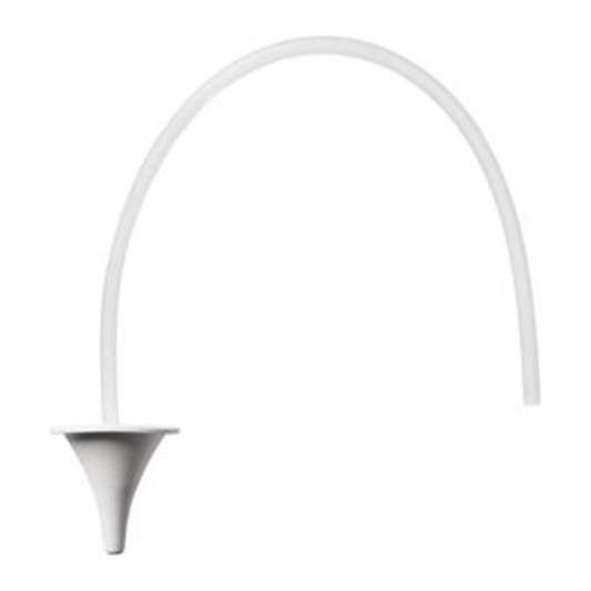 Coloplast soft flexible ostomy irrigation stoma cone with curved tubing on white