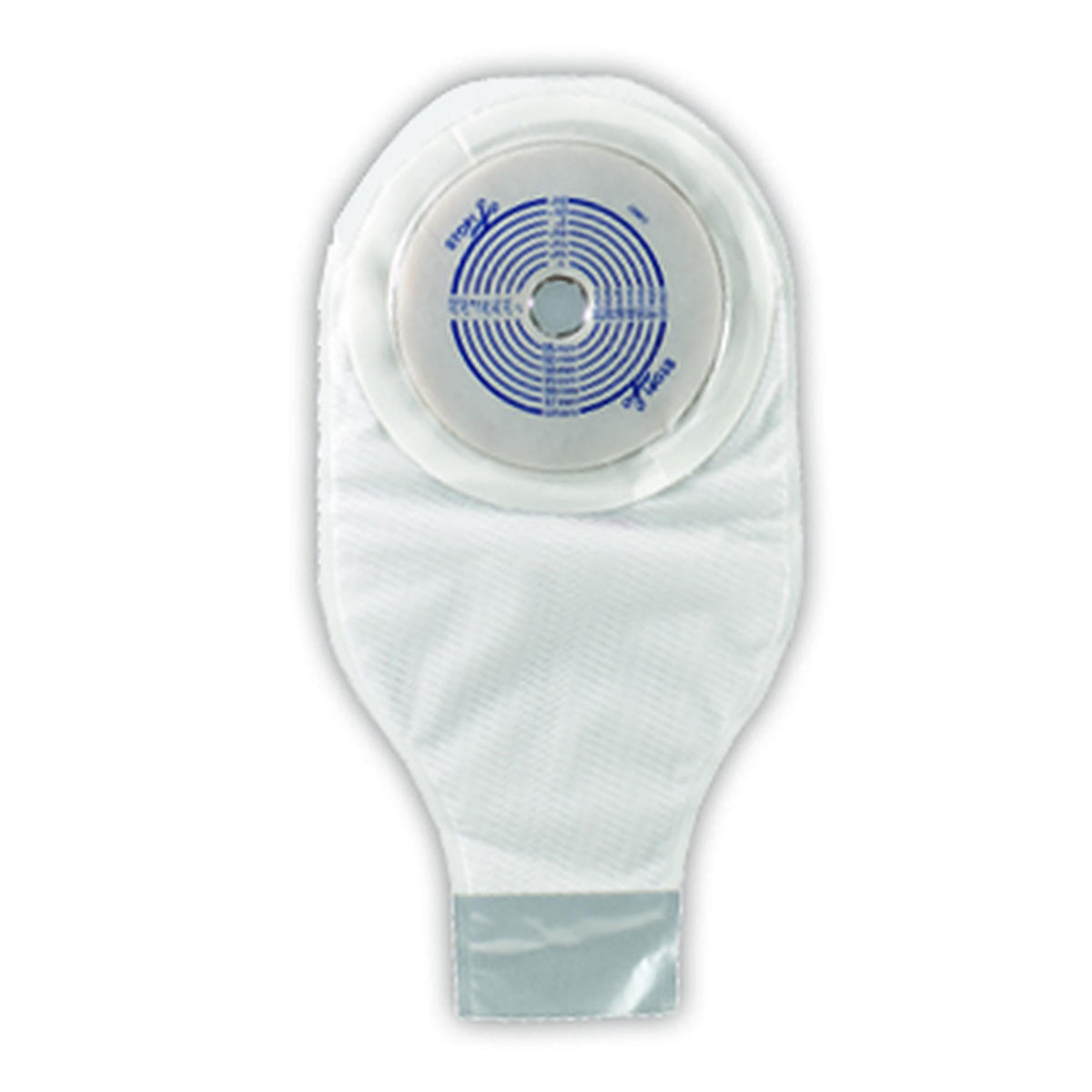 ConvaTec ActiveLife Durahesive Plus 12-inch transparent cut-to-fit one-piece drainable pouch on a white background