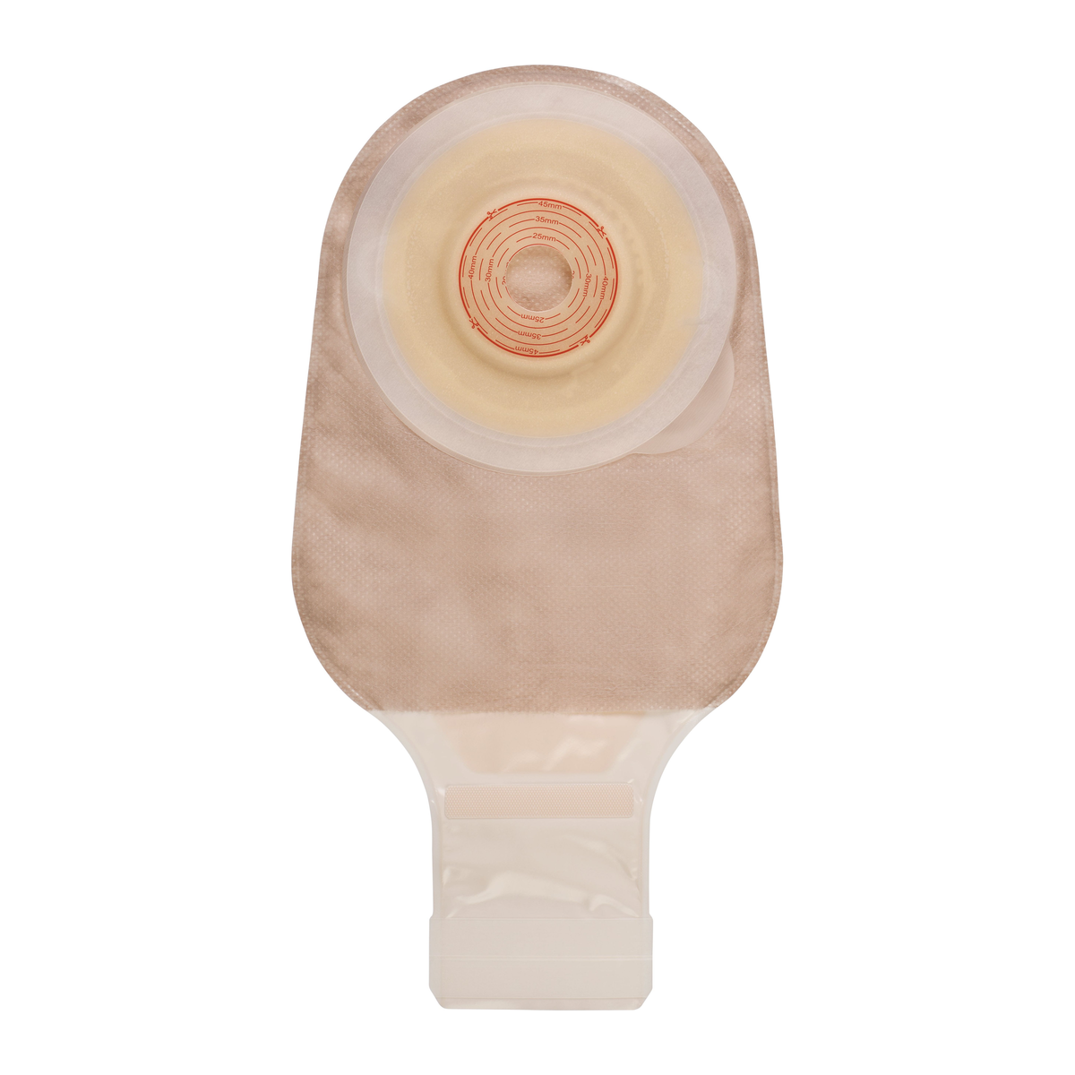 ConvaTec Esteem+ Soft Convex one-piece opaque drainable ostomy pouch with cut-to-fit or pre-cut opening.