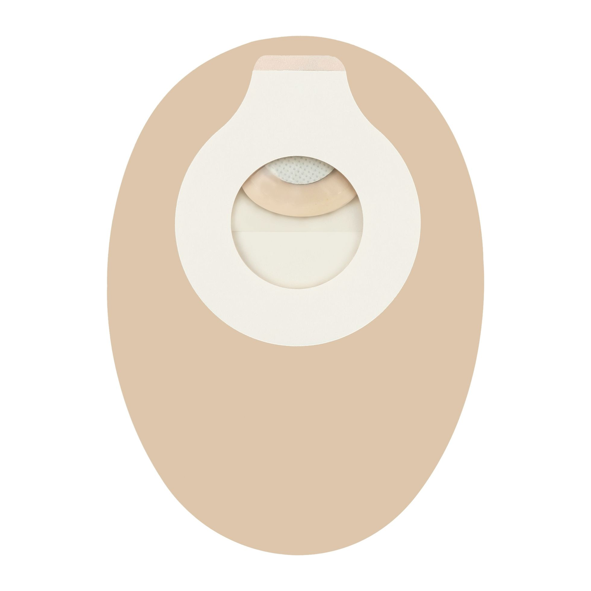 ConvaTec Little Ones opaque two-piece adhesive-coupling closed-end pediatric pouch with filter.