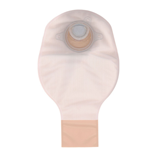 ConvaTec Natura 10 inch opaque drainable pouch with two-sided comfort panel and filter, box of 20
