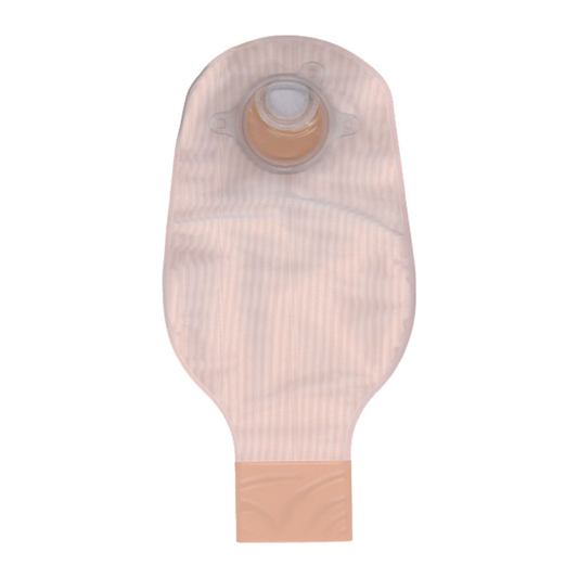 ConvaTec Natura 12 inch opaque two-piece drainable pouch with two-sided comfort panel and filter; representative family view, flange size varies by SKU.