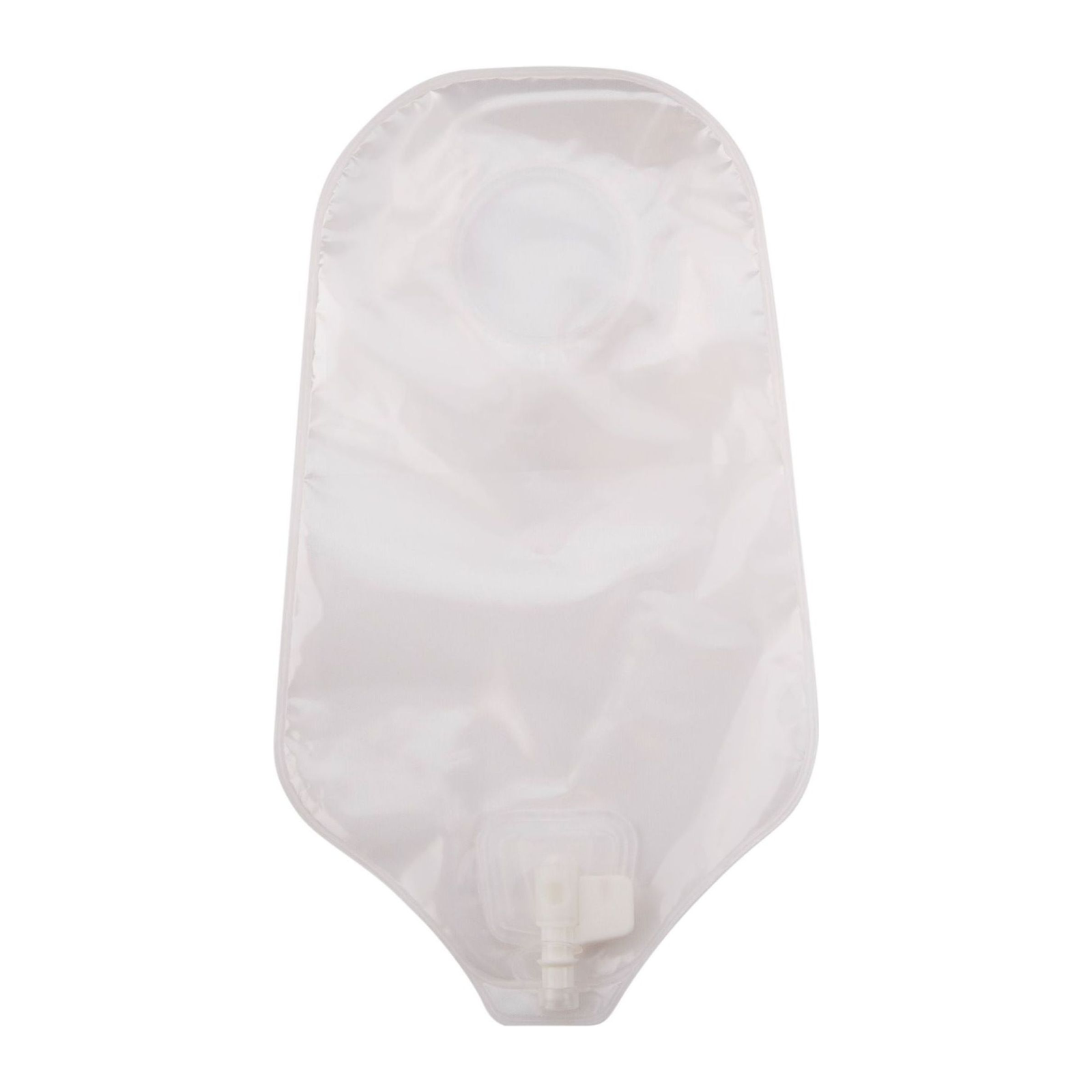 Convatec Natura two-piece urostomy pouch, opaque standard, Accuseal tap; representative view, flange size varies.