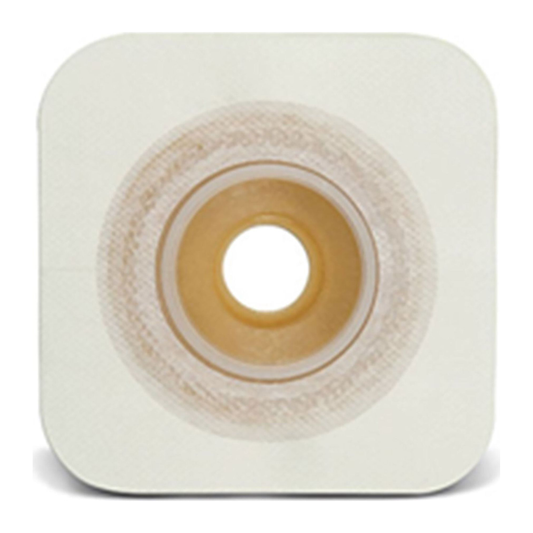 ConvaTec SUR-FIT Natura moldable Durahesive skin barrier with hydrocolloid flexible collar, exact 411800 front view on white