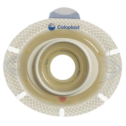 Coloplast SenSura Click Xpro flat extended-wear barrier with 50 mm red coupling, exact CST10025 family view.