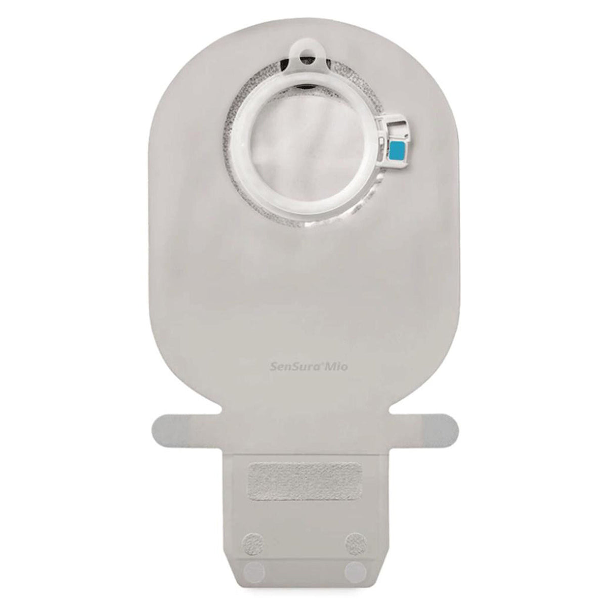 Coloplast SenSura Mio Click MAXI Two-Piece Drainable Ostomy Pouch. Exact Coloplast 11482 back view on white.