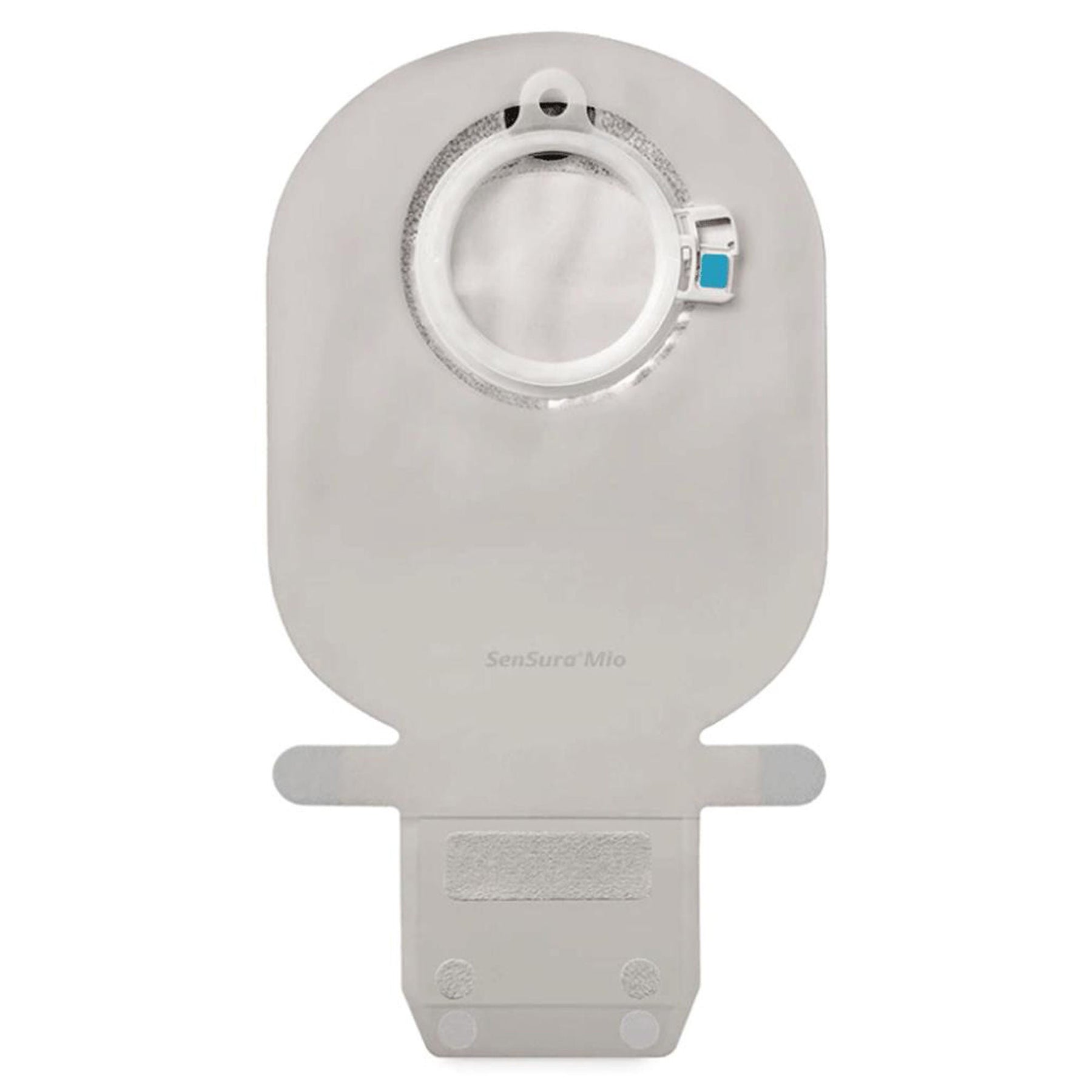 Coloplast SenSura Mio Click MAXI Two-Piece Drainable Ostomy Pouch. Exact Coloplast 11482 back view on white.