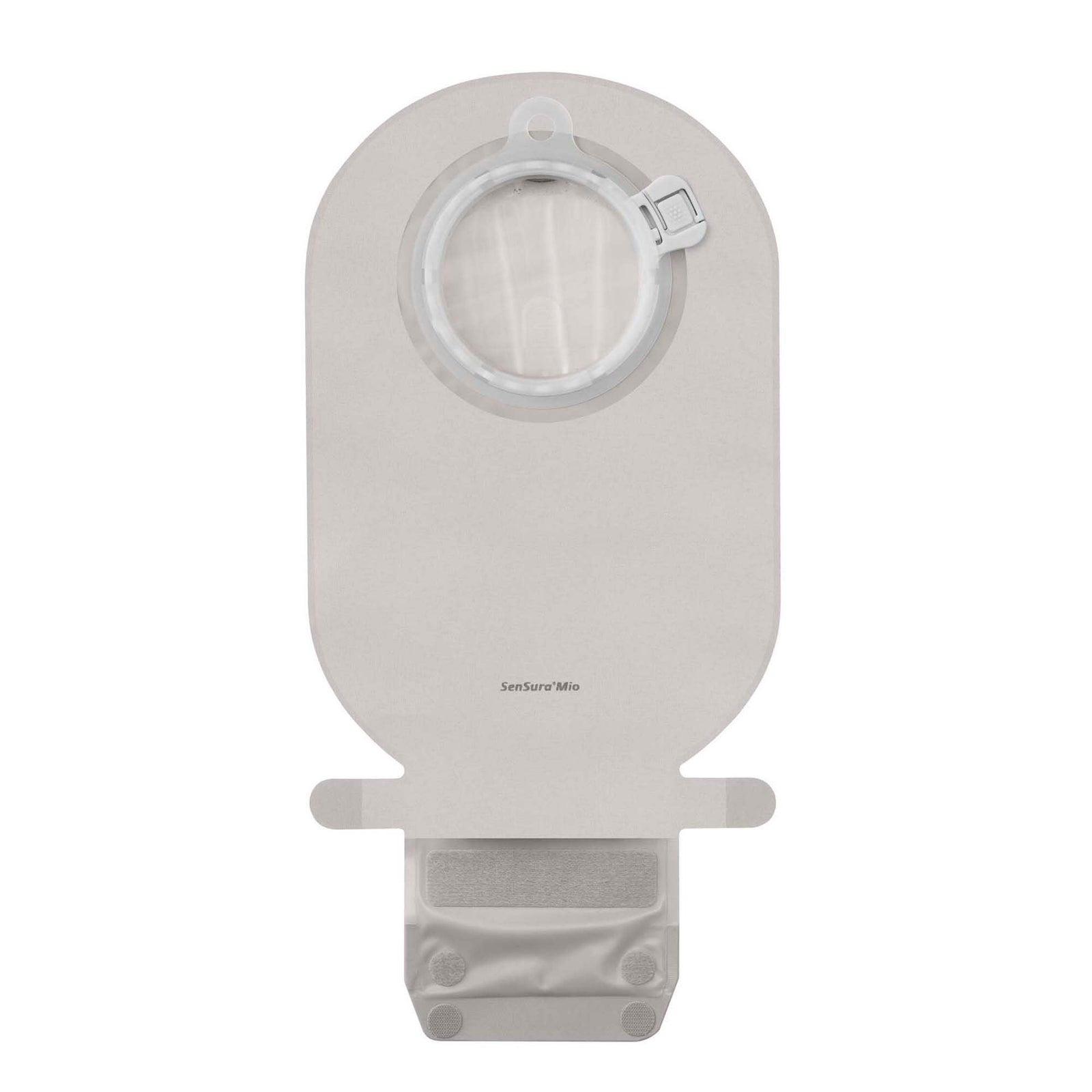 Coloplast SenSura Mio Click MAXI Two-Piece Drainable Ostomy Pouch. Exact Coloplast 11488 back view on white.