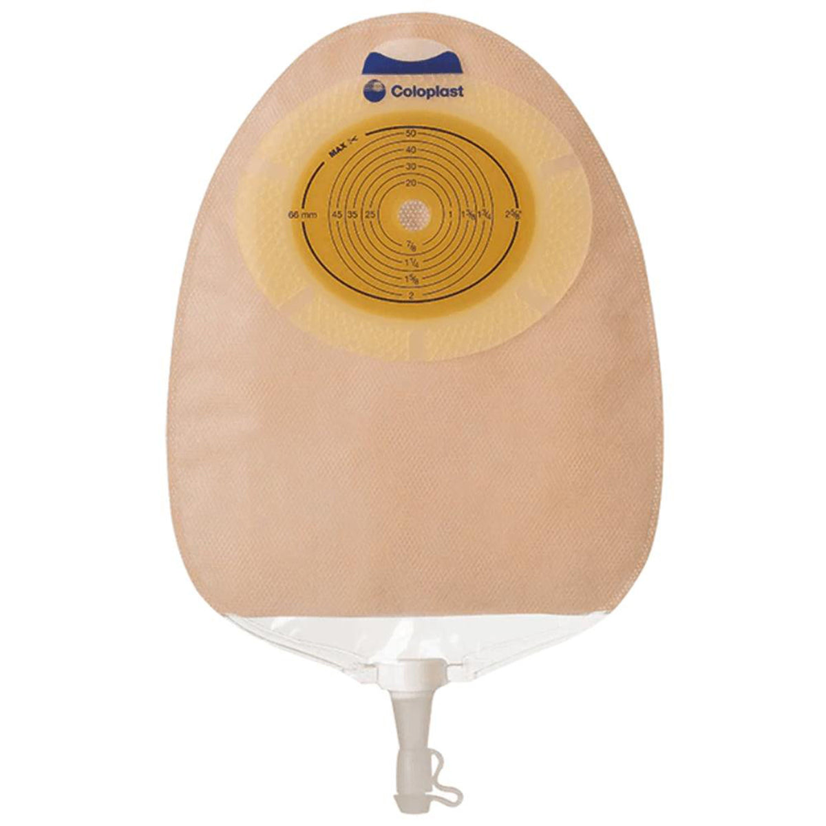 Coloplast SenSura Xpro One-Piece Urostomy Pouch — 1" Pre-Cut, Opaque — back view