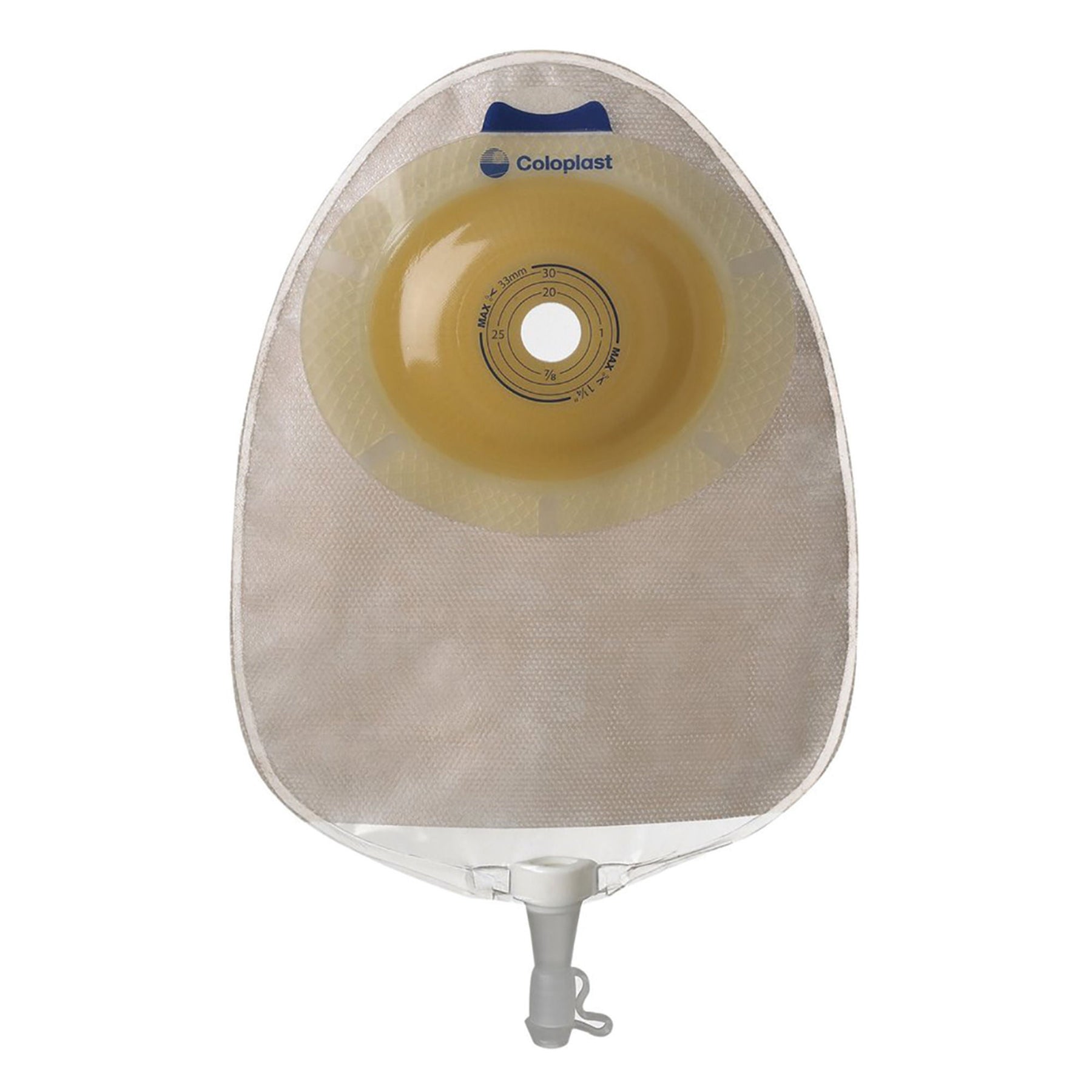 Coloplast SenSura One-Piece Urostomy Pouch — Convex Light — Convex Light, Cut-to-Fit 5/8"–1-5/16" — back view