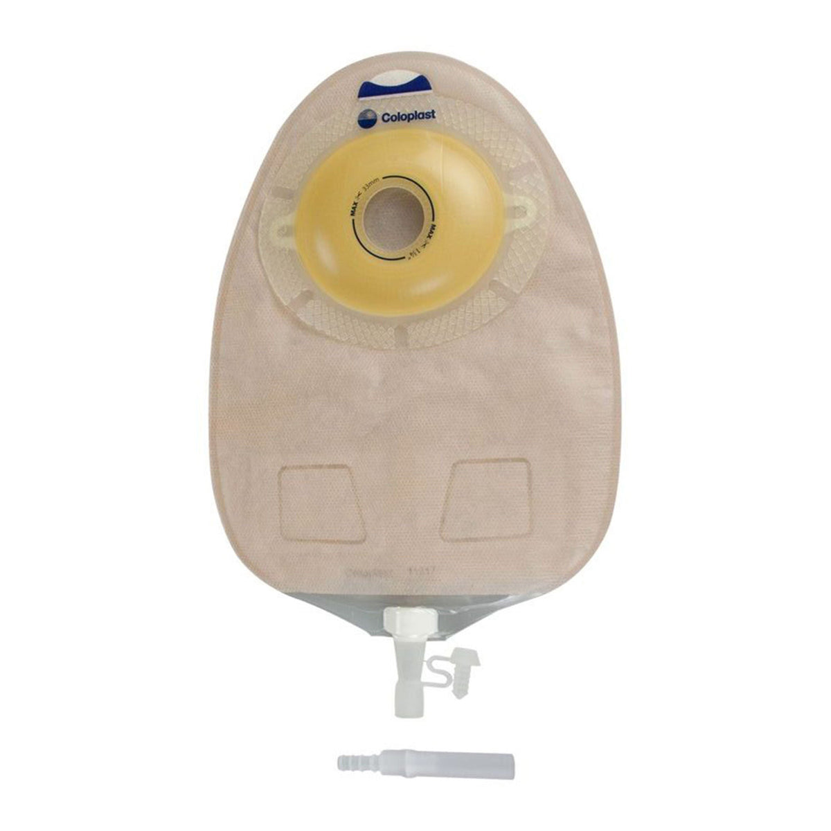 Coloplast SenSura Xpro Convex Light One-Piece Urostomy Pouch — 1-1/4" Pre-Cut, Opaque — back view