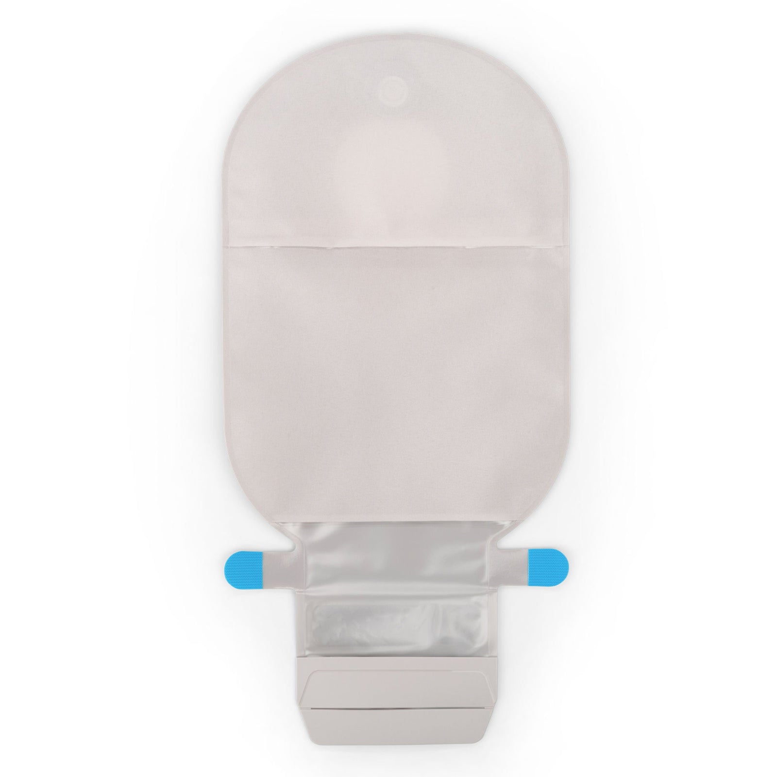 Coloplast SenSura Mio Flex MAXI Two-Piece Drainable Ostomy Pouch – Opaque Gray, Filtered. Exact CST12262 front view on white.