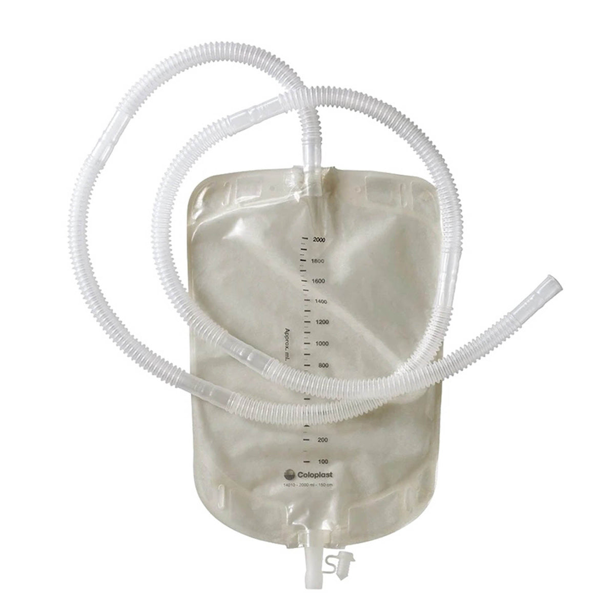 Coloplast Fistula and Wound Management Drainage Bag – 2-Liter. Exact CST14010 product view on white.