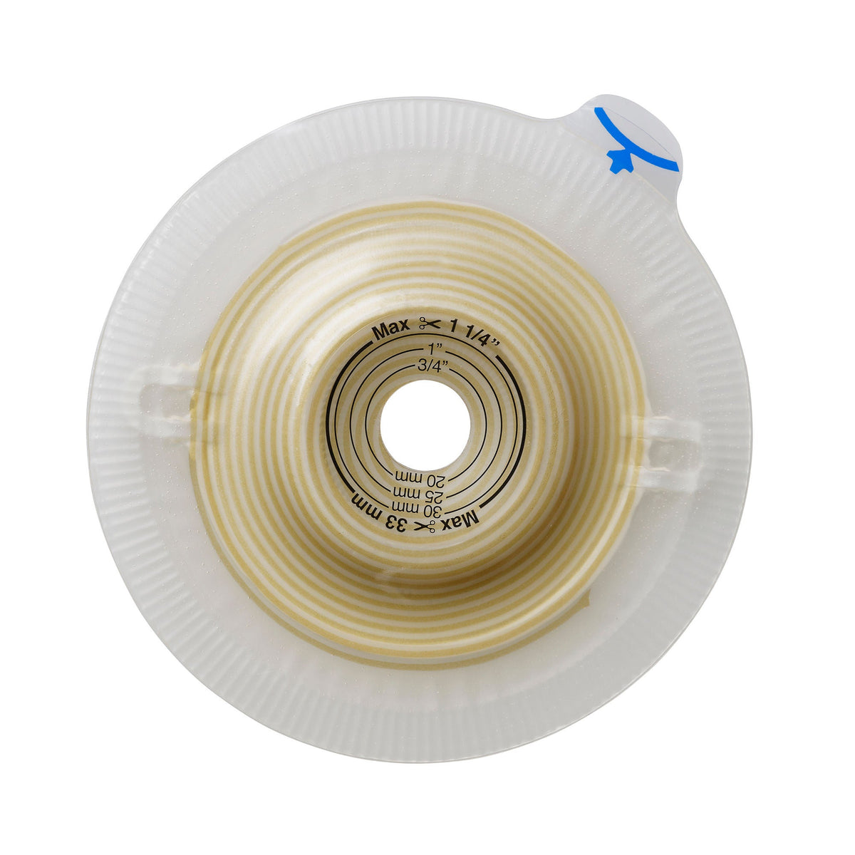 Coloplast Assura Deep Convex extended-wear barrier, 5/8" – 1-5/16" Cut-to-Fit – 2" Coupling. Exact Coloplast 14246 view on white.