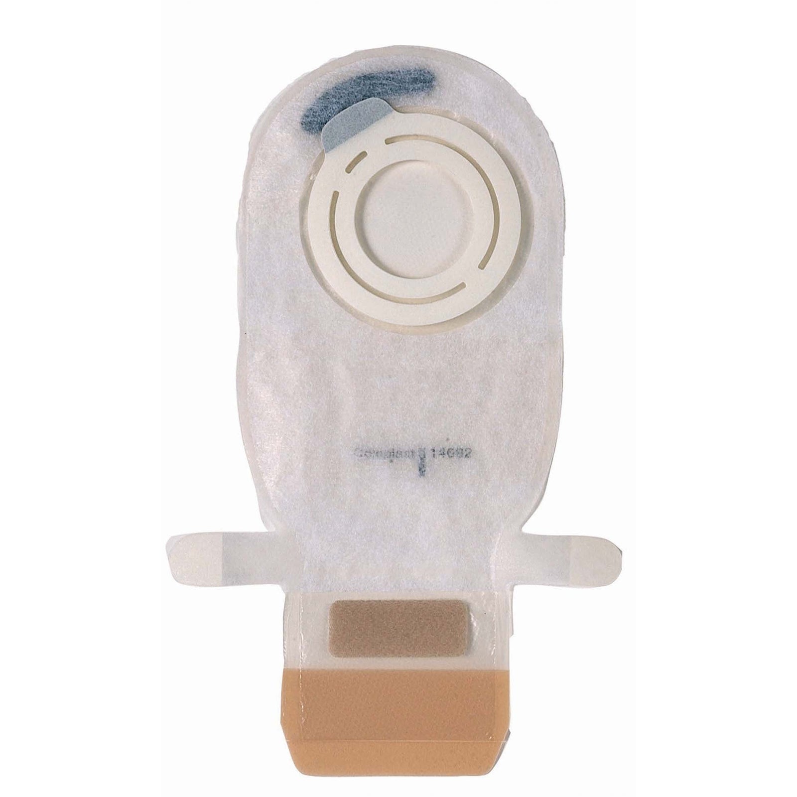 Coloplast Assura AC Pediatric Drainable Pouch - 6-1/2", Purple Coupling - back view