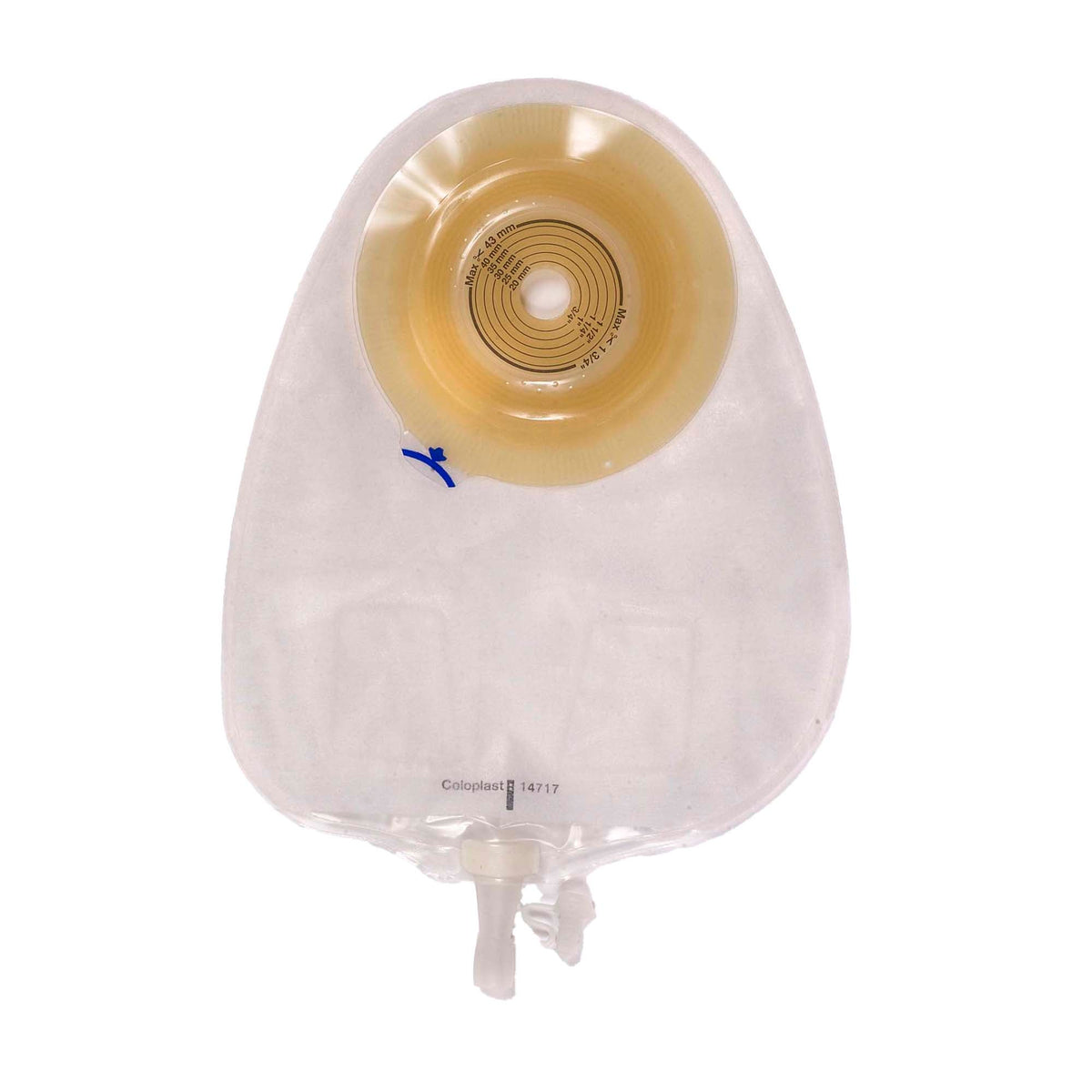 Coloplast Assura One-Piece Urostomy Pouch — Convex Light, Maxi — Cut-to-Fit 5/8"–1-11/16" — back view