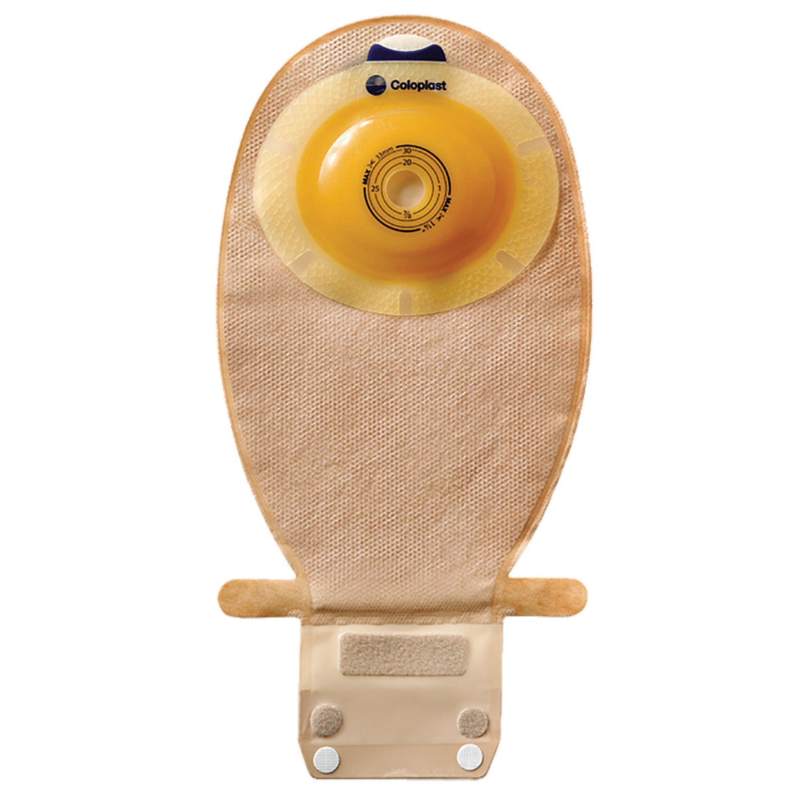 Coloplast SenSura Convex Light One-Piece Drainable Pouch - Transparent — 5/8"-1-11/16" Cut-to-Fit — back view