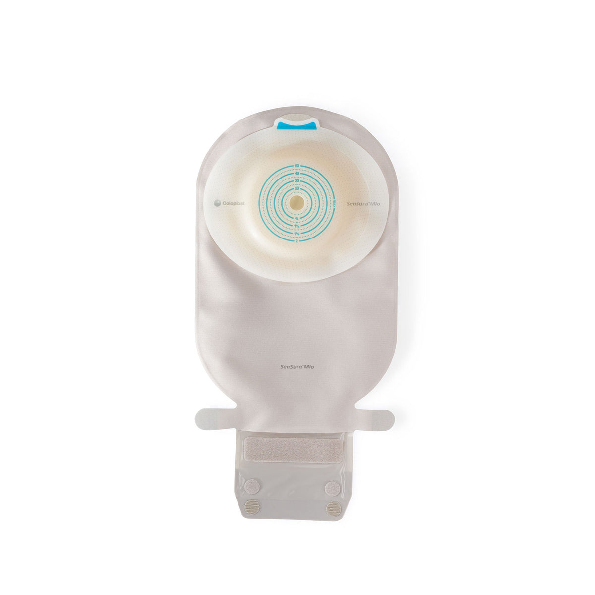Coloplast SenSura Mio Convex One-Piece Drainable Pouch — Soft Convex, Transparent, Cut-to-Fit 3/8"–2" — back view