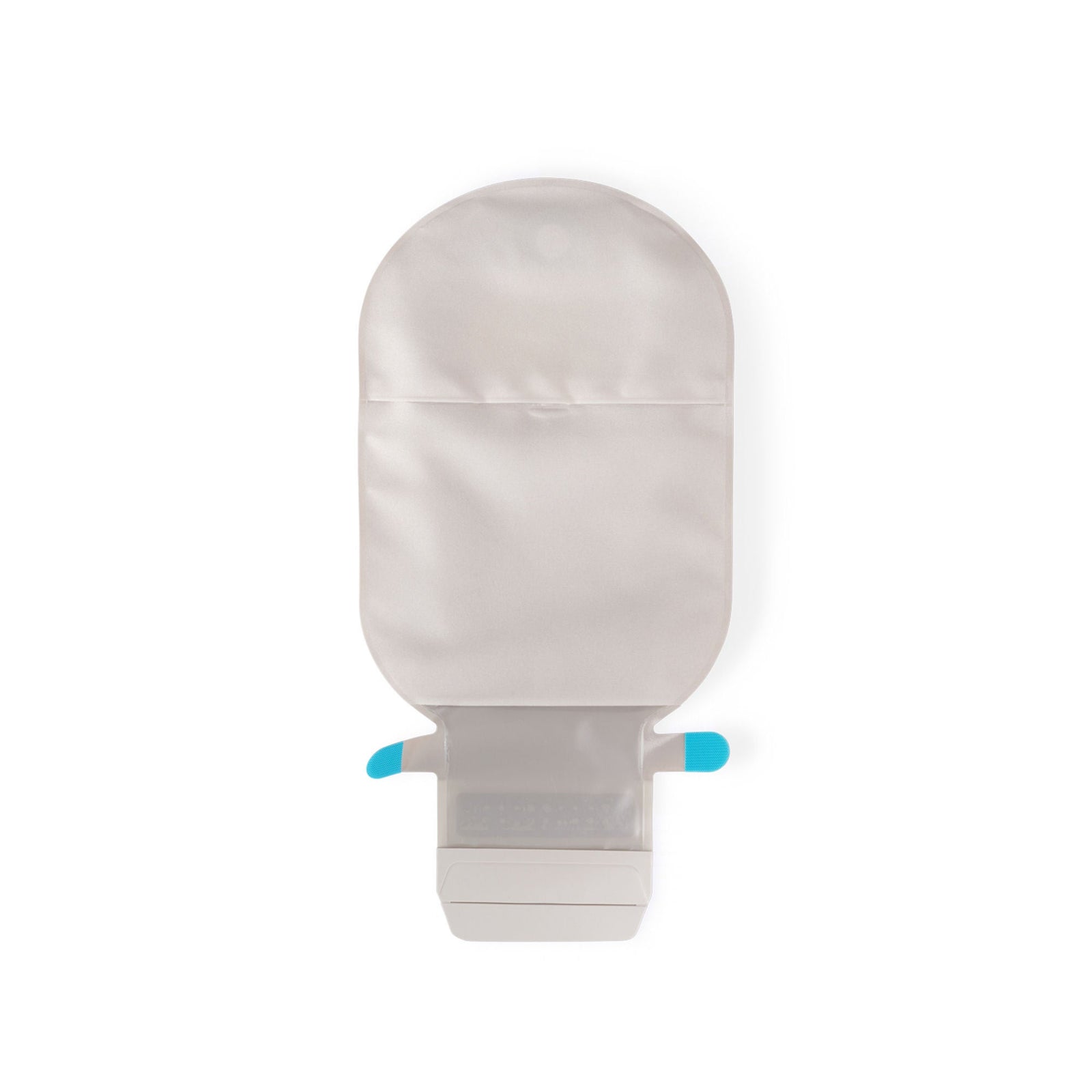 Coloplast SenSura Mio Convex Light MAXI One-Piece Drainable Pouch – Opaque Gray, 3/8"-7/8" Cut-to-Fit. Exact Coloplast 16725 front view on white.