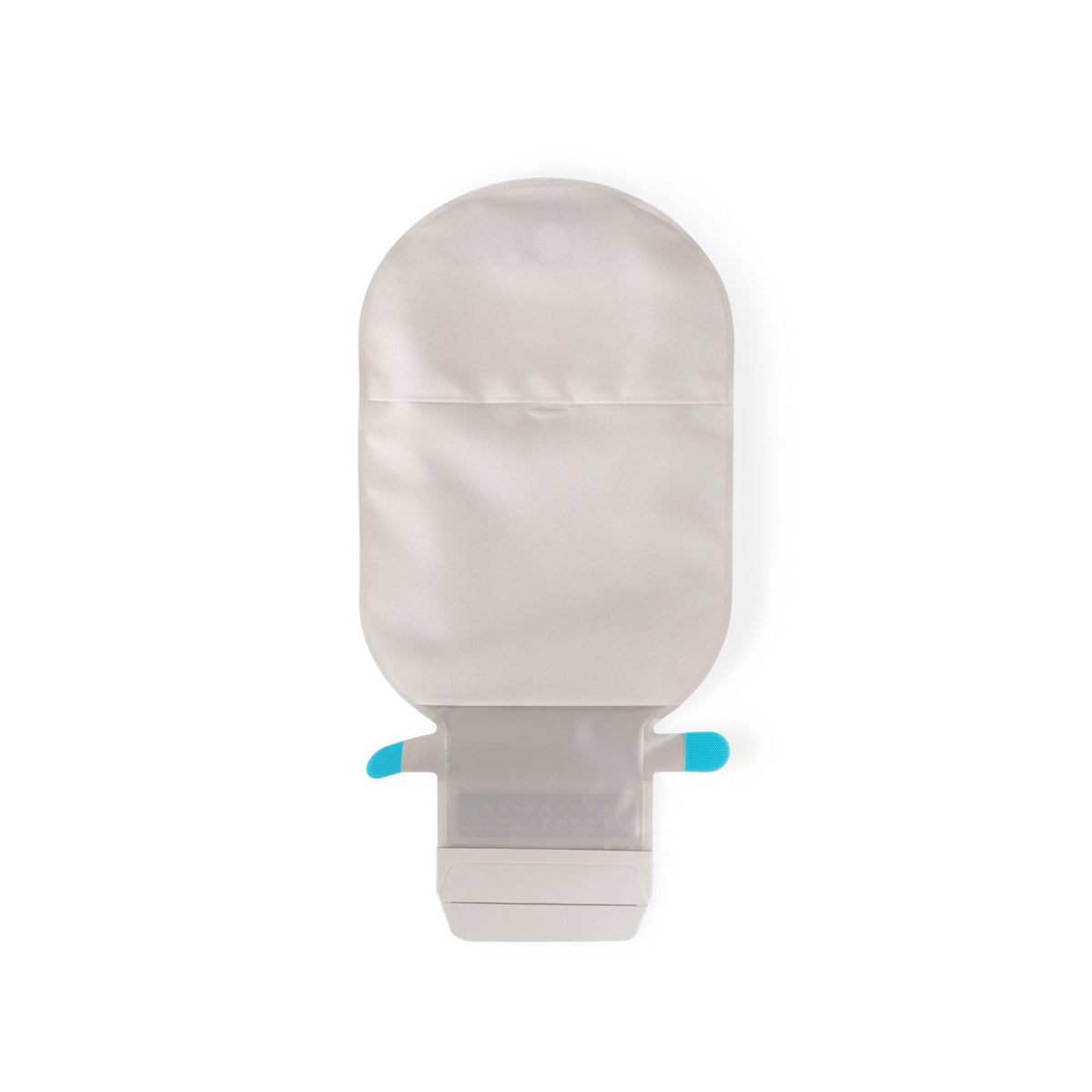 Coloplast SenSura Mio Convex Light MAXI One-Piece Drainable Pouch – Opaque Gray, 3/8"-7/8" Cut-to-Fit. Exact Coloplast 16725 front view on white.