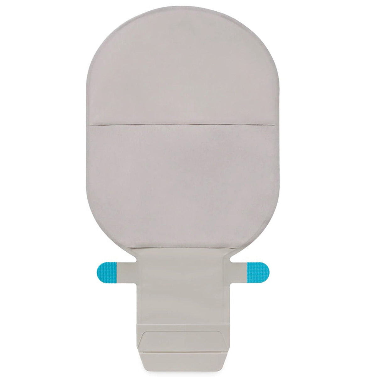 Coloplast SenSura Mio Convex Light MAXI One-Piece Drainable Pouch – Opaque Gray, 1-3/8" Pre-Cut. Exact Coloplast 16734 front view on white.