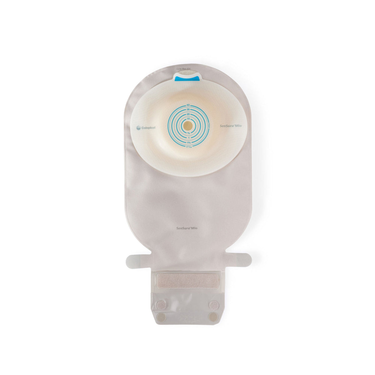 Coloplast SenSura Mio Convex One-Piece Drainable Pouch — Deep Convex, Transparent, Cut-to-Fit 3/8"–1-11/16" — back view