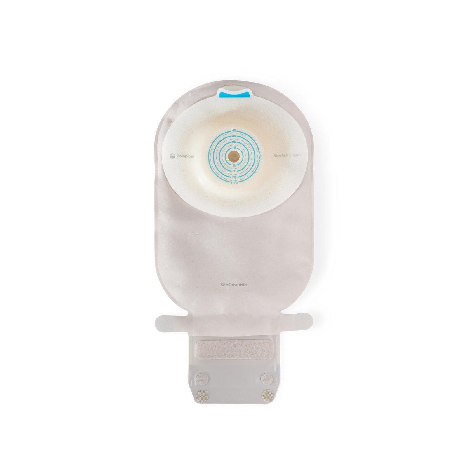 Coloplast SenSura Mio Convex One-Piece Drainable Pouch — Deep Convex, Opaque, Cut-to-Fit 3/8"–1-11/16" — back view
