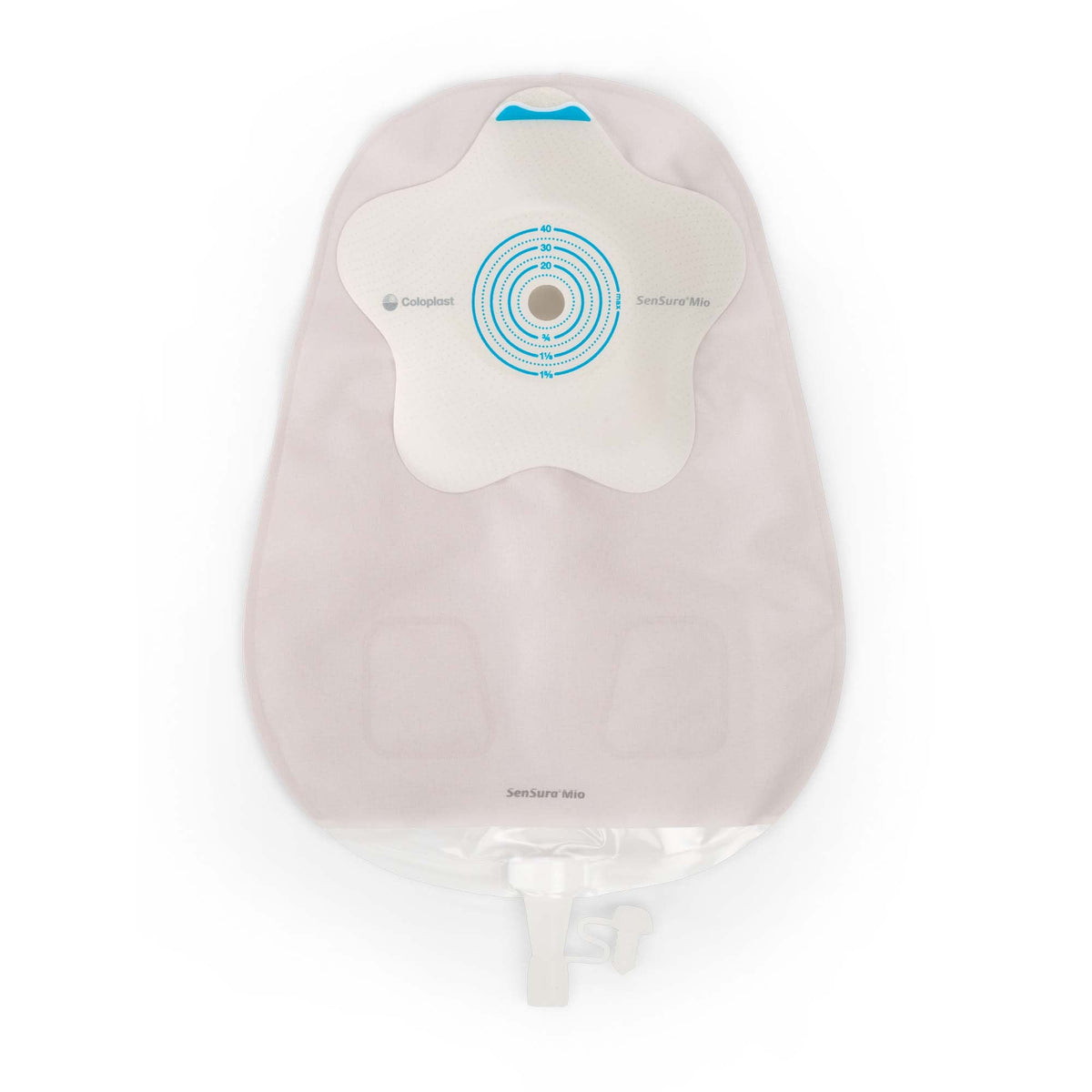 Coloplast SenSura Mio Convex Flip One-Piece Urostomy Pouch - Opaque — 3/8"-1-9/16" Cut-to-Fit, Opaque — back view