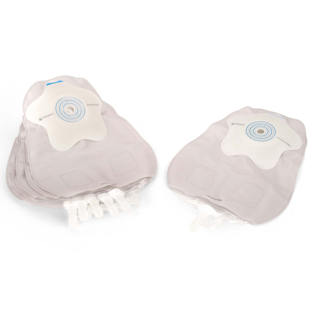 Coloplast SenSura Mio Convex Flip One-Piece Urostomy Pouch - Opaque — 3/8"-1-9/16" Cut-to-Fit, Opaque — group view