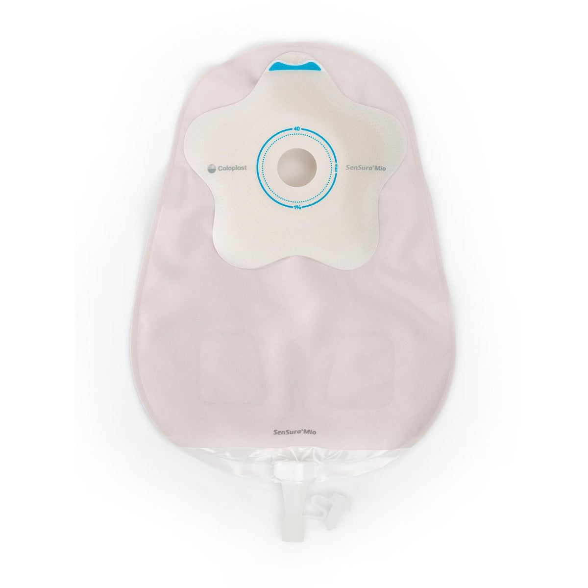 Coloplast SenSura Mio Convex Flip One-Piece Urostomy Pouch - Opaque — 3/4" Pre-Cut, Opaque — back view