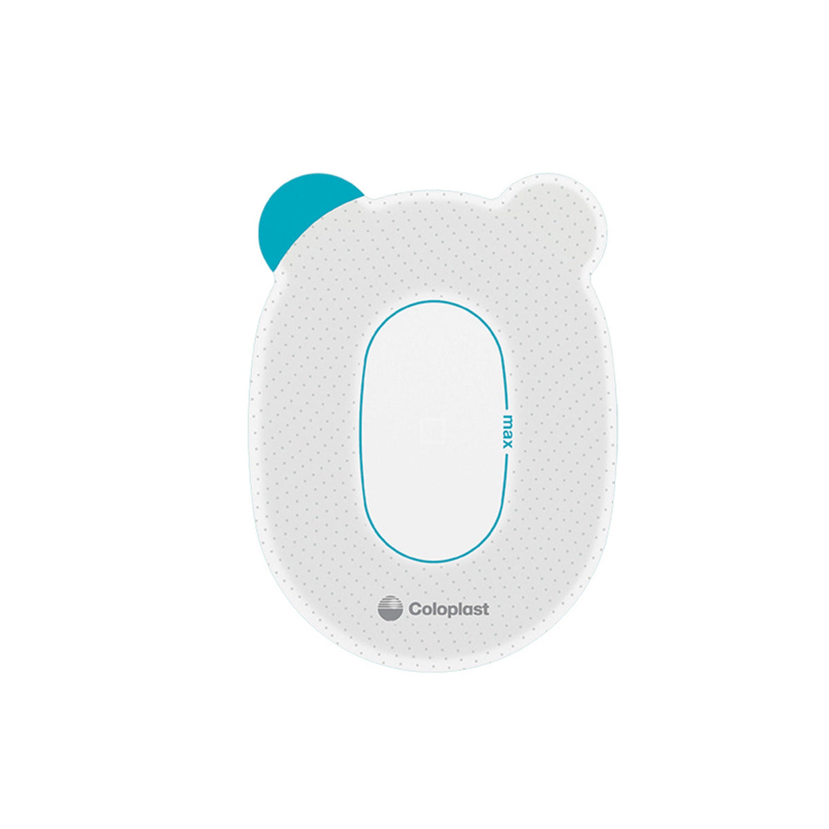 Coloplast SenSura Mio Baby Flex two-piece skin barrier 18705, exact back view on white.