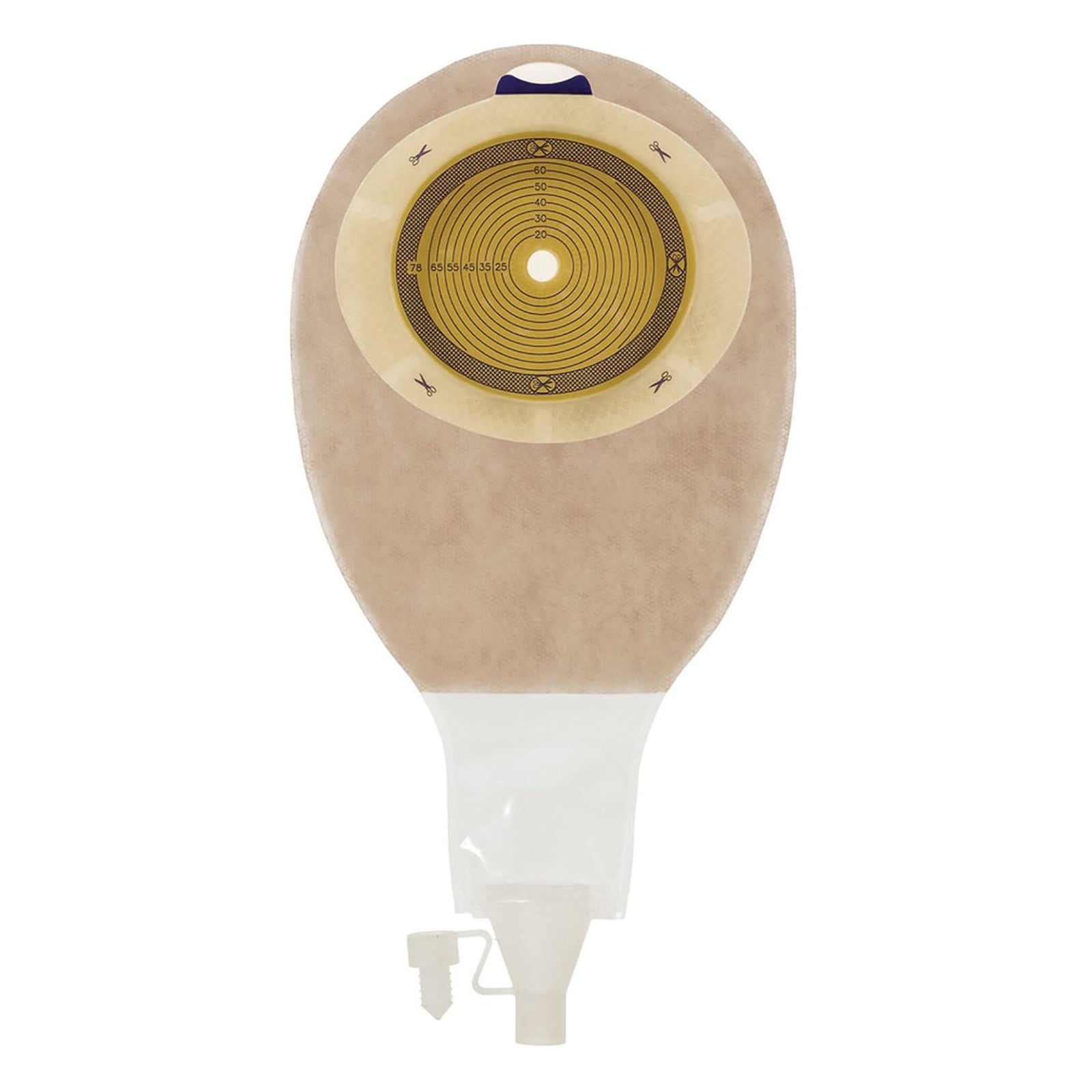 Coloplast SenSura One-Piece Post-Op Pouch - Transparent — 3/8"-3" Cut-to-Fit, 12-1/4" — back view