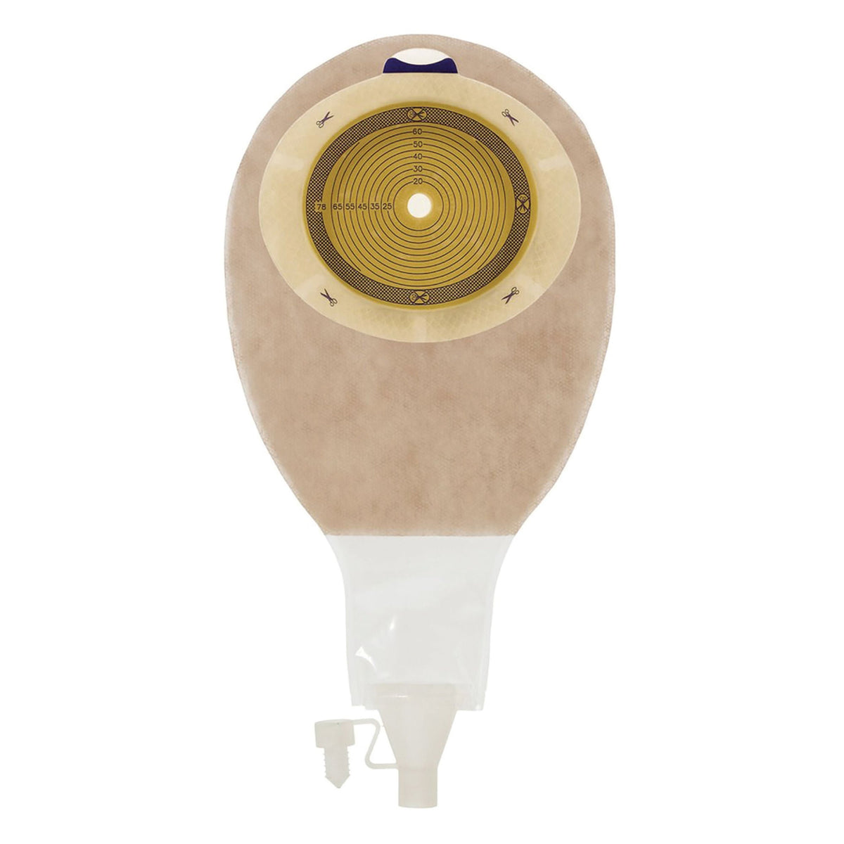 Coloplast SenSura One-Piece Post-Op Pouch - Transparent — 3/8"-3" Cut-to-Fit, 12-1/4" — back view