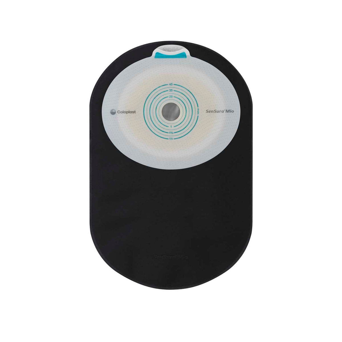 Coloplast SenSura Mio One-Piece Closed Pouch - Black — 1-5/8"-2-1/8" Cut-to-Fit, Maxi — back view
