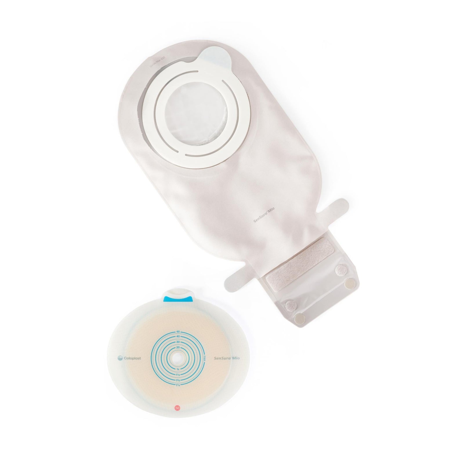 Coloplast SenSura Mio Flex Two-Piece Drainable Pouch Kit - 3/8"-1-7/8" Cut-to-Fit - back view