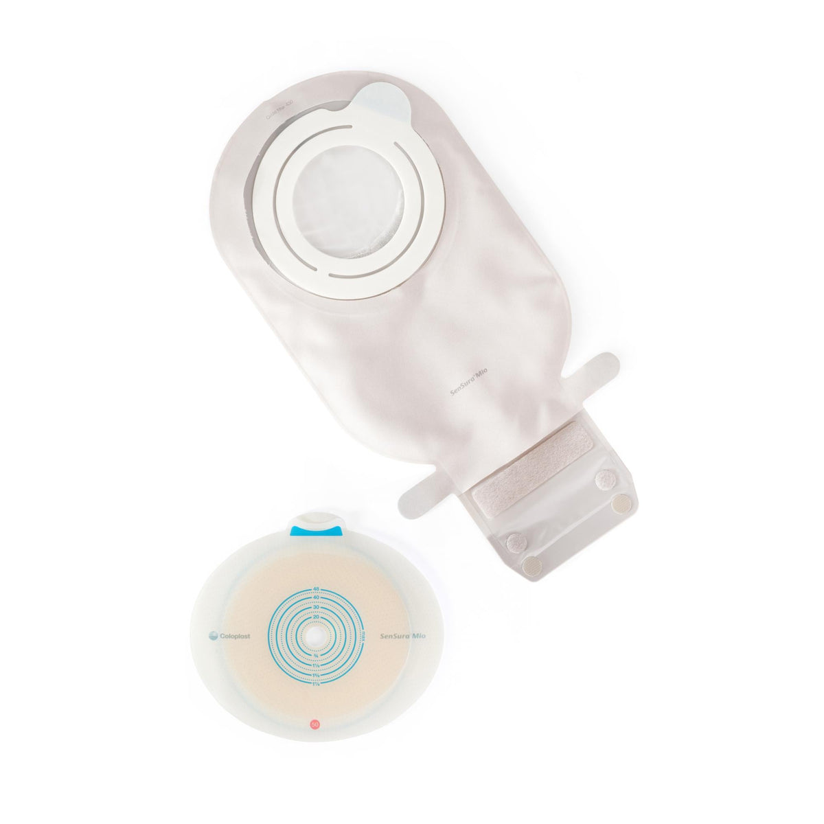 Coloplast SenSura Mio Flex Two-Piece Drainable Pouch Kit - 3/8"-1-7/8" Cut-to-Fit - back view