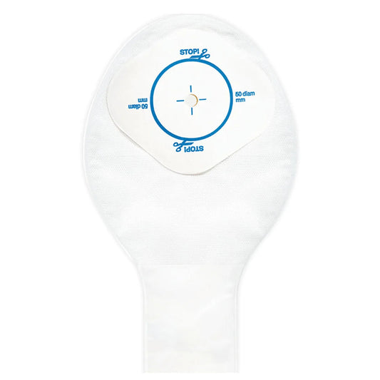 ConvaTec Little Ones One-Piece Drainable Pouch — Clip Closure — Cut-to-Fit 5/16"–2", 6" — front view