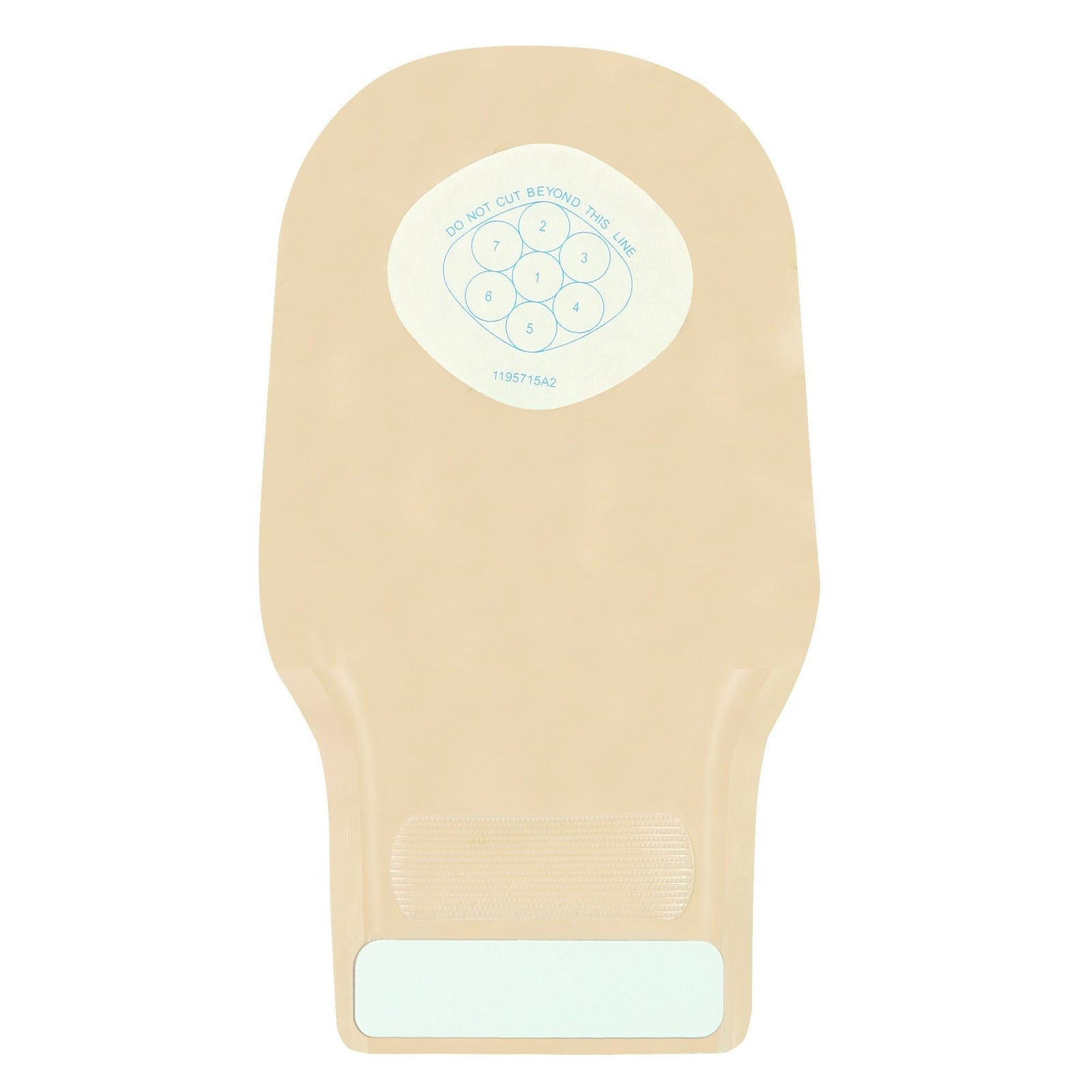 ConvaTec Little Ones One-Piece Drainable Pouch — Extra Small — Cut-to-Fit 0"–9/10", 4" — back view