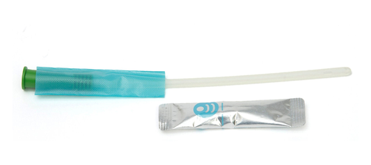 Convatec GentleCath Glide straight tip hydrophilic intermittent catheter for female use with water sachet