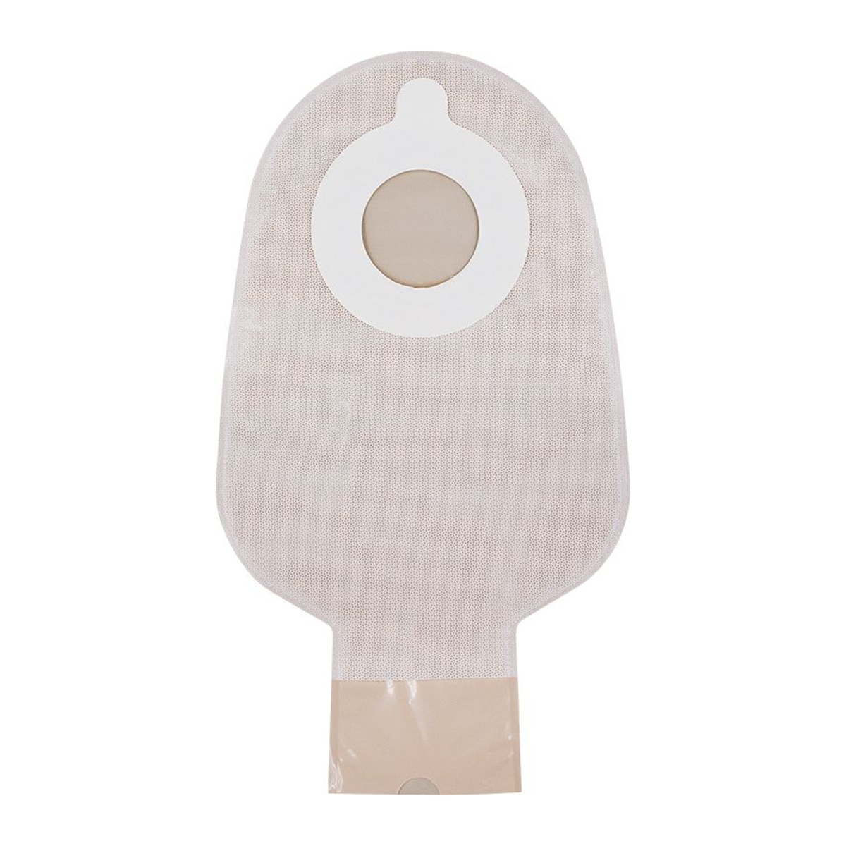 Cymed 51445 two-piece eleven-inch opaque drainable ostomy pouch.