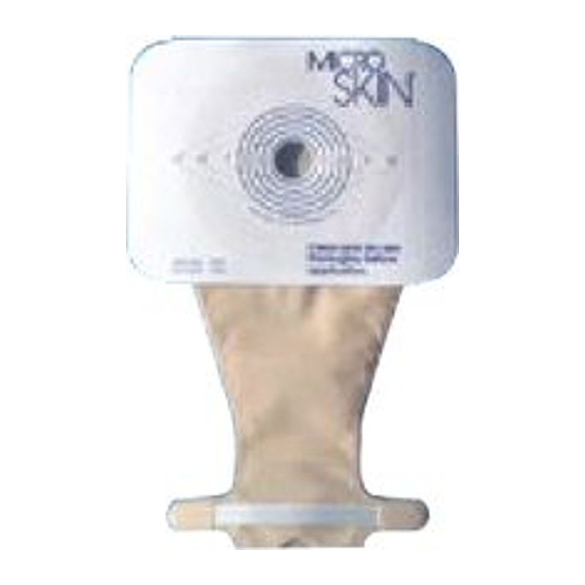 Cymed 81530 opaque pediatric one-piece seven-inch filtered drainable ostomy pouch with plain barrier.