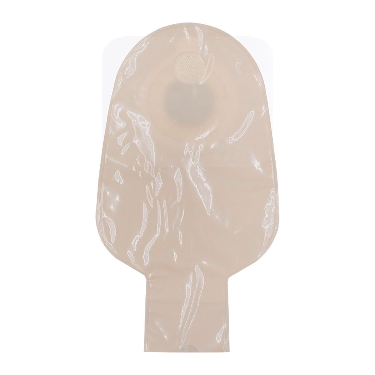 Cymed MicroSkin 11-inch one-piece drainable pouch with filter, opaque with thin hydrocolloid washer; exact SRT81400F family image. Opening size varies by selection.