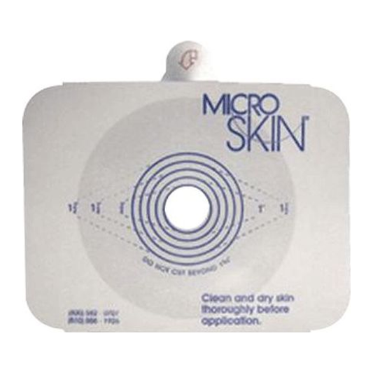 Cymed MicroSkin two-piece plain ostomy barrier; exact SRT58100 product image.